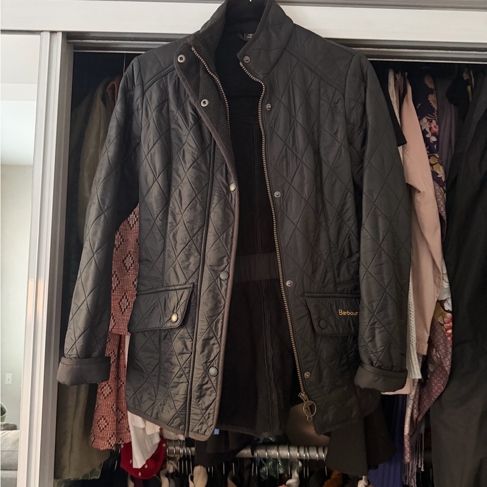 Barbour Black Quilted Utility Jacket
